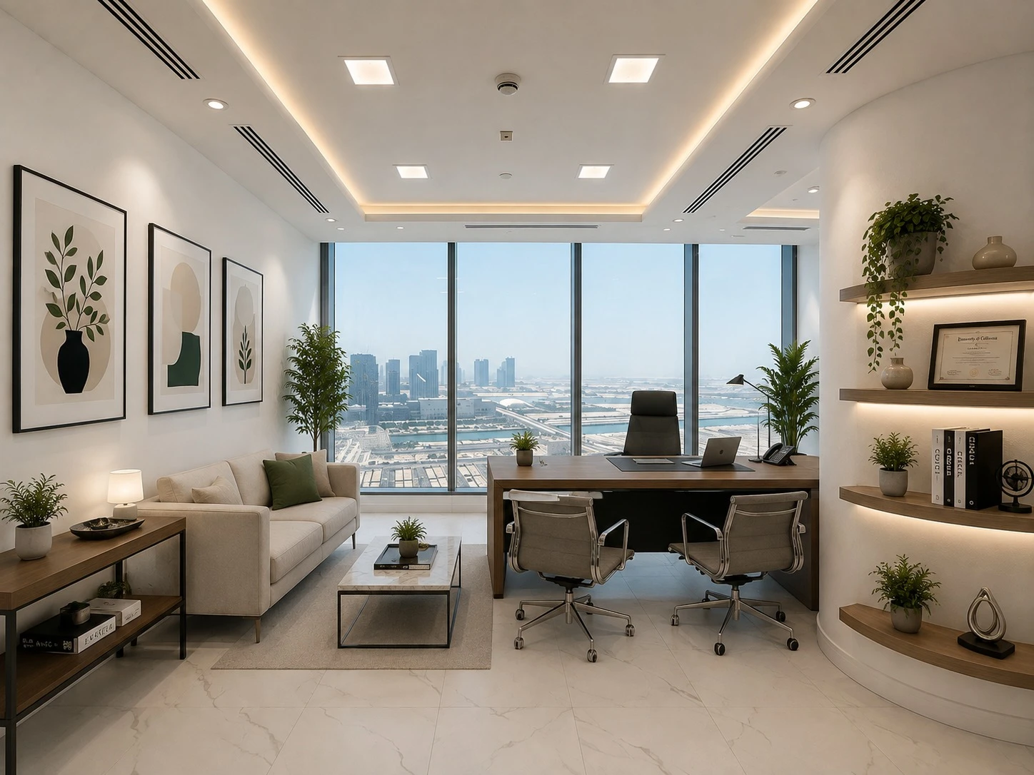 Private office workspace at Aegis Coworking in ADGM Abu Dhabi